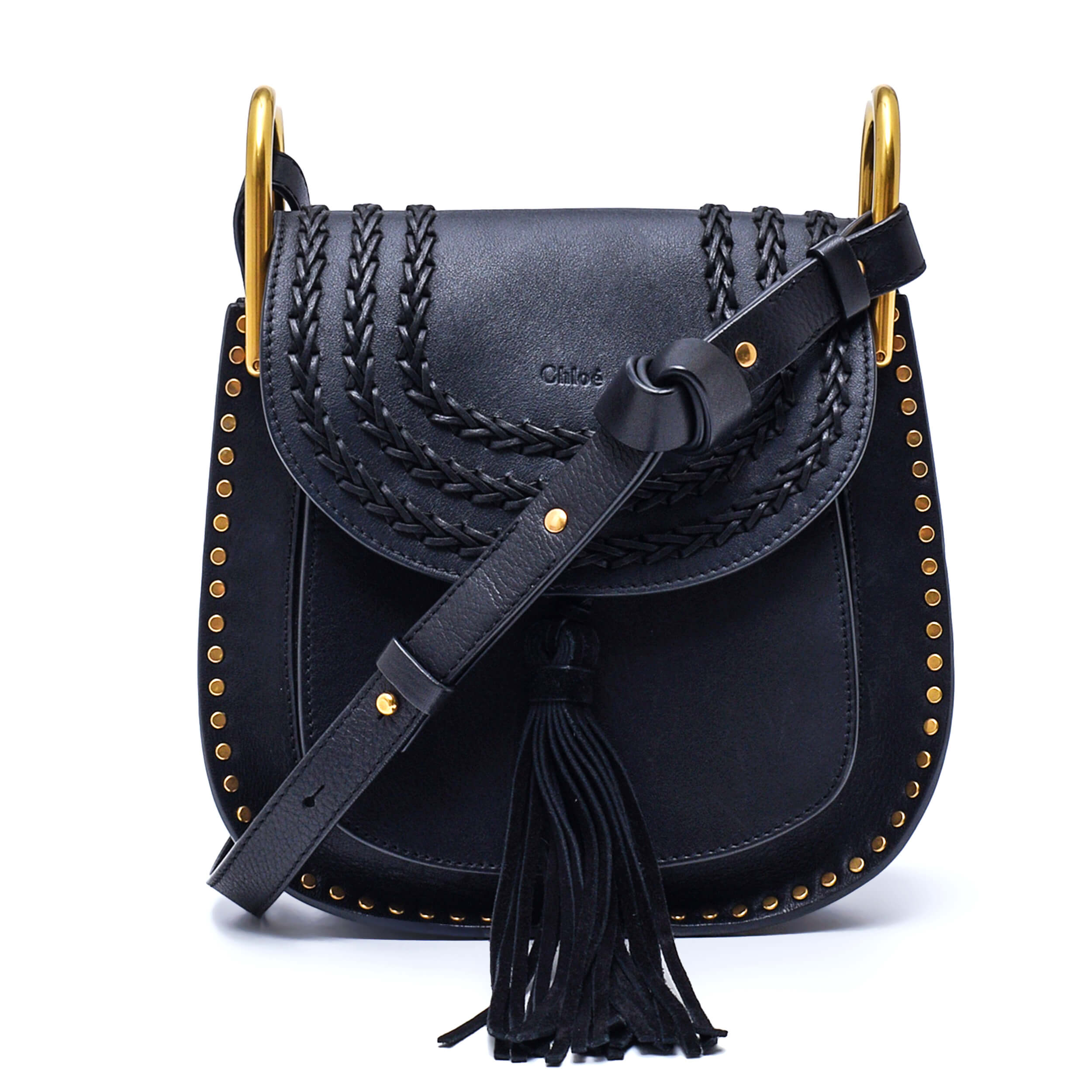 Chloe - Black Leather Hudson Medium Shoulder Bag